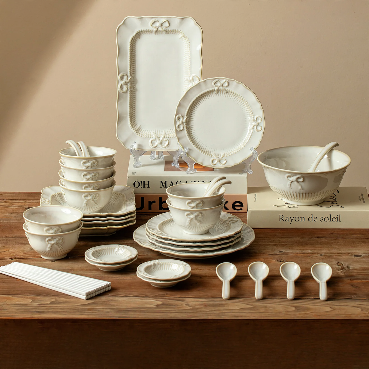 Keramische serviesset met modern design