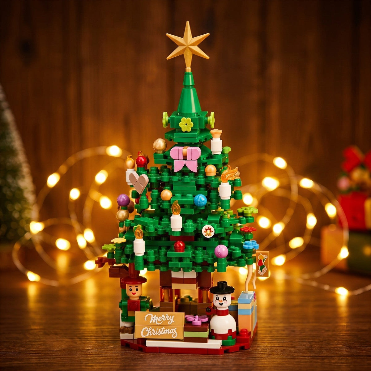 Kerstdorp Adventskalender met Bouwstenen, 864 Stukjes