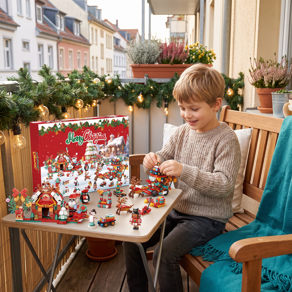 Kerstdorp-bouwstenen-adventskalender – 24 dagen vol kerstplezier