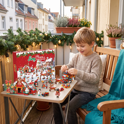 Kerstdorp-bouwstenen-adventskalender – 24 dagen vol kerstplezier