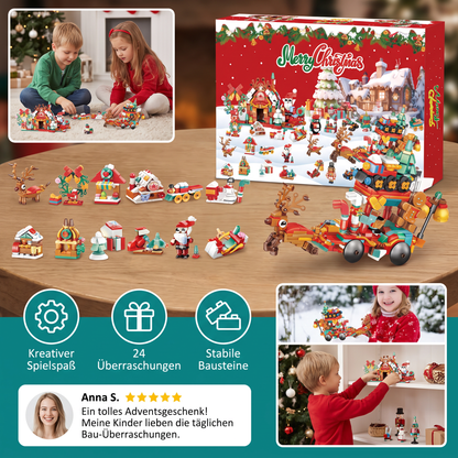 Kerstdorp-bouwstenen-adventskalender – 24 dagen vol kerstplezier