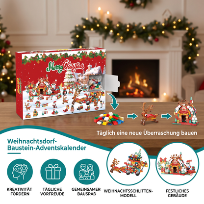 Kerstdorp-bouwstenen-adventskalender – 24 dagen vol kerstplezier