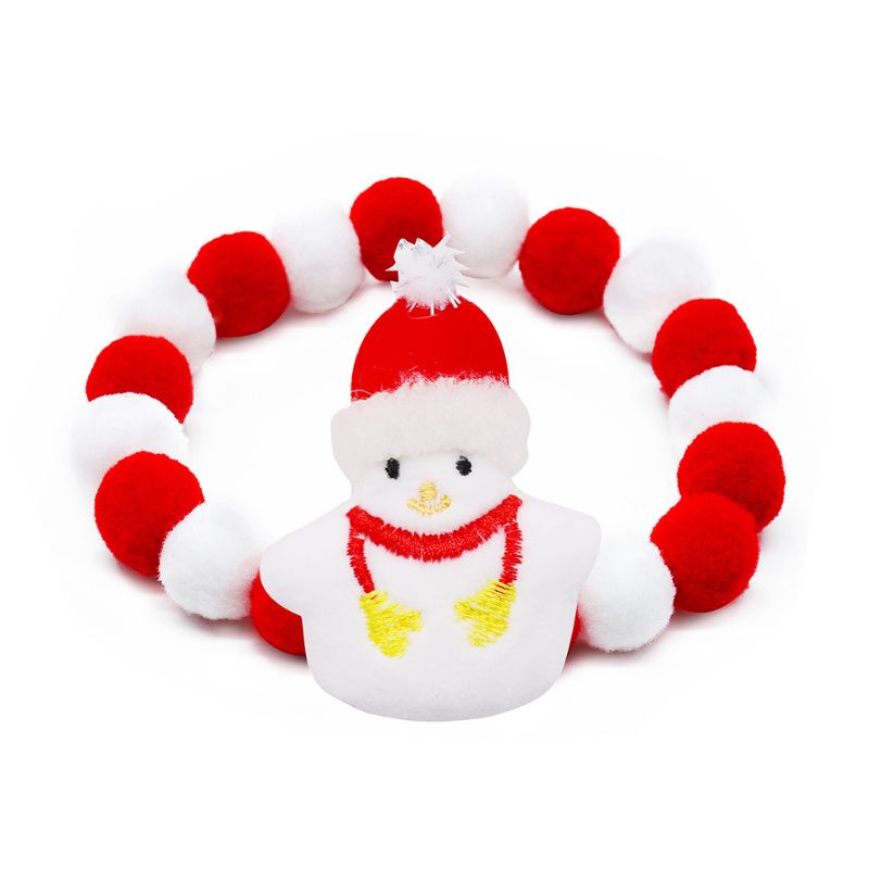 Kersthalsband met pompons