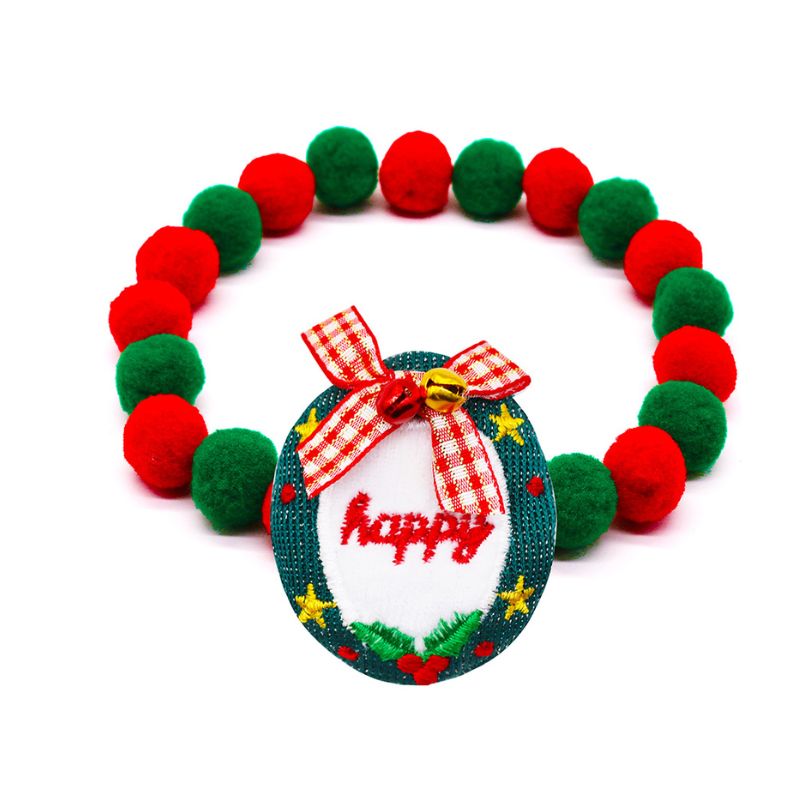Kersthalsband met pompons