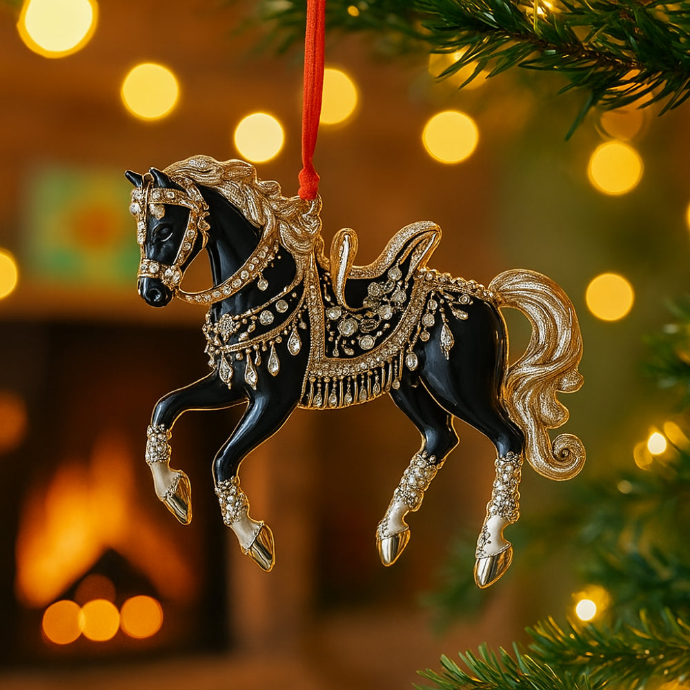 Kersthanger in de vorm van een paard