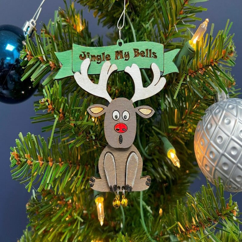 Kersthanger met belletjes - Kerstman