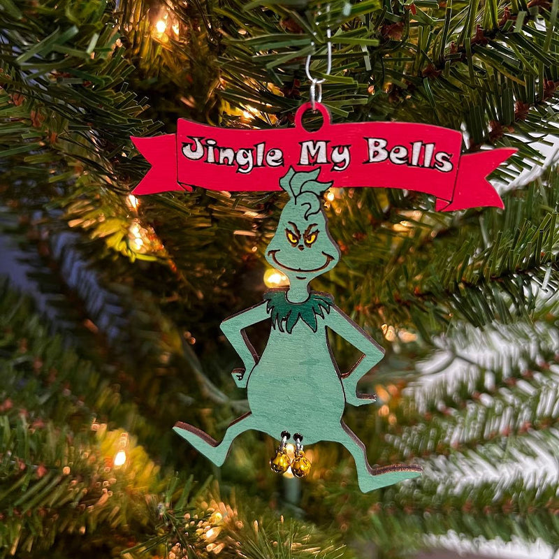 Kersthanger met belletjes - Kerstman