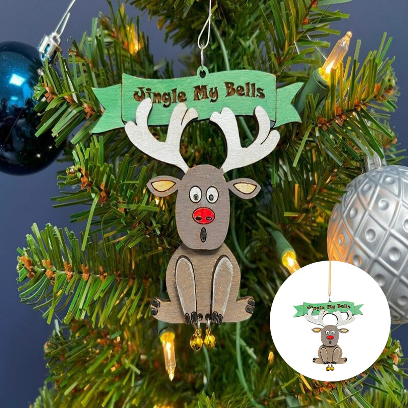 Kersthanger met belletjes - Kerstman