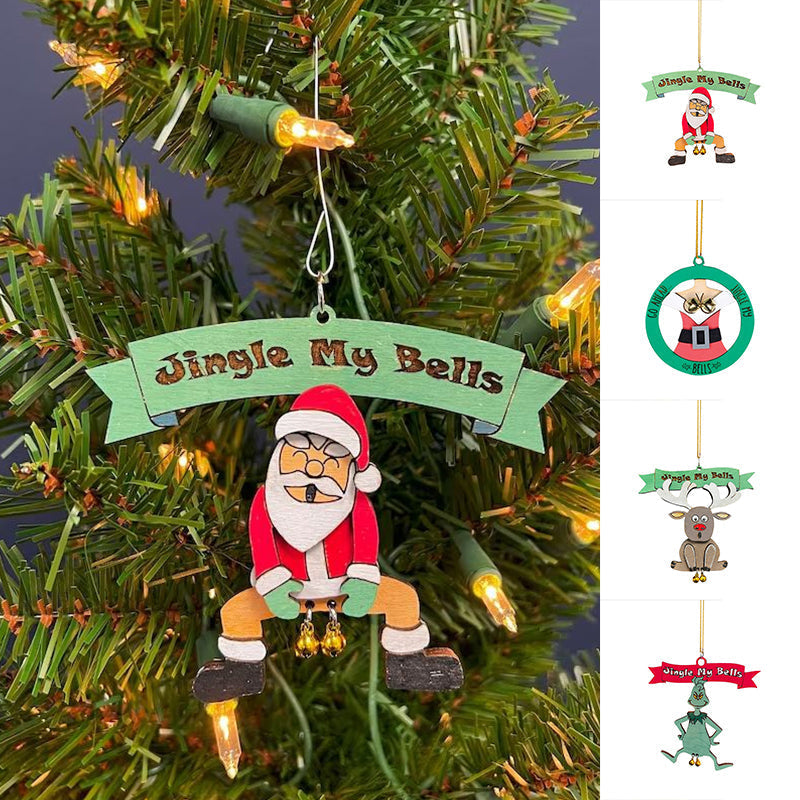 Kersthanger met belletjes - Kerstman