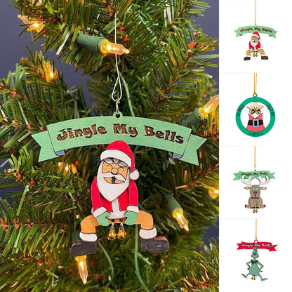 Kersthanger met belletjes - Kerstman