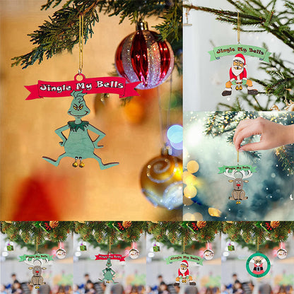 Kersthanger met belletjes - Kerstman