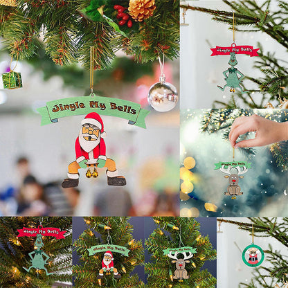Kersthanger met belletjes - Kerstman