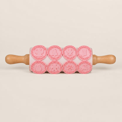 Kerstkoekjesstempelset - 3D reliëfstempel voor koekjes van bakkerskwaliteit - 9 feestelijke designs