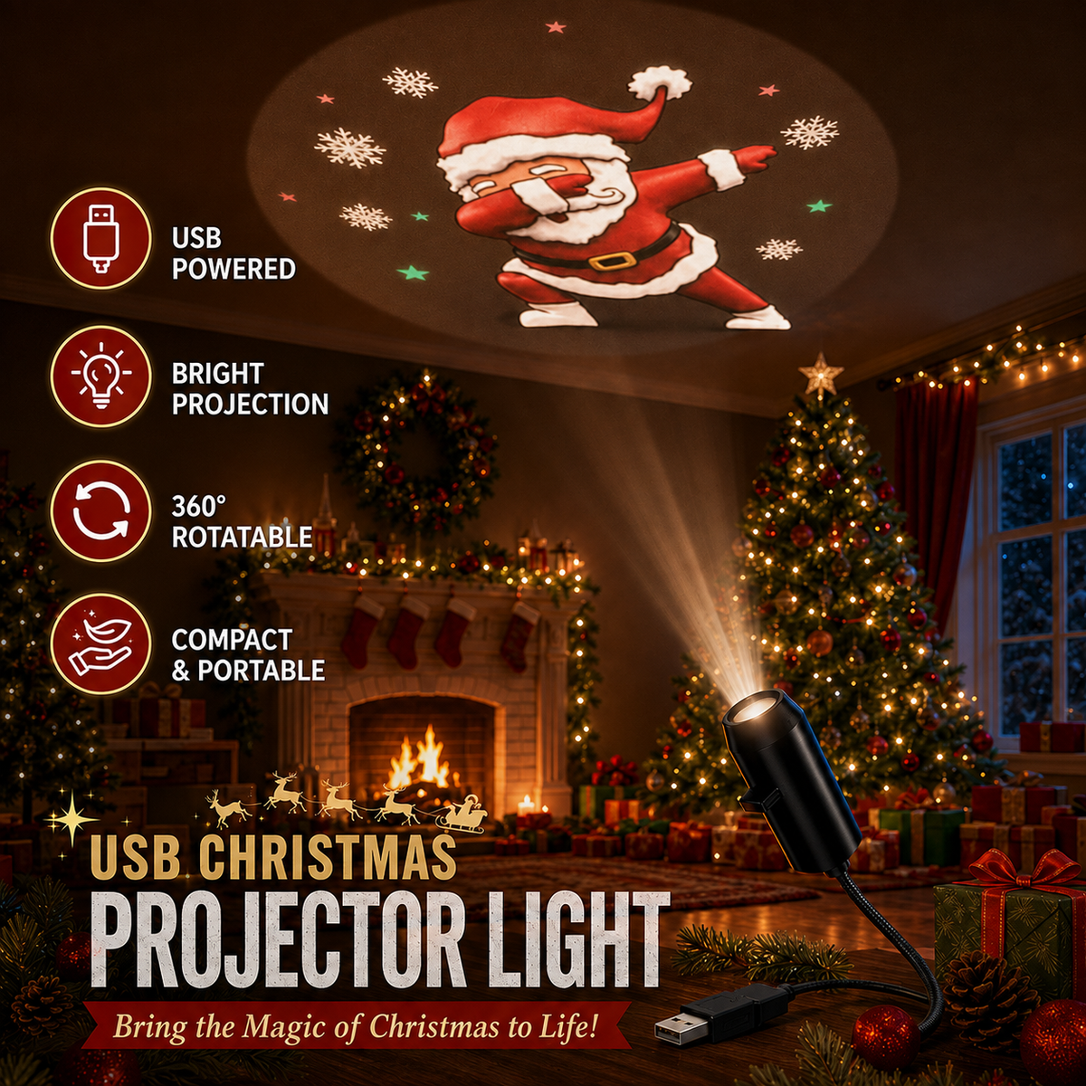 Kerstlichtprojector – Voor huis en tuin