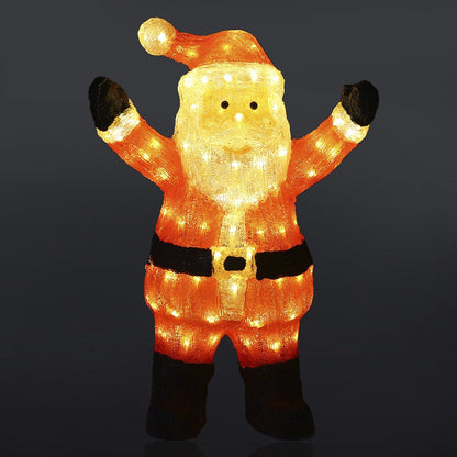 Kerstman met ledverlichting - Hoogte 60 cm