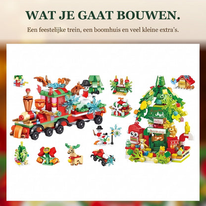 Kersttrein en Boomhuis Adventskalender, 699-delige Bouwset