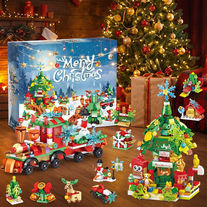 Kersttrein en Boomhuis Adventskalender, 699-delige Bouwset