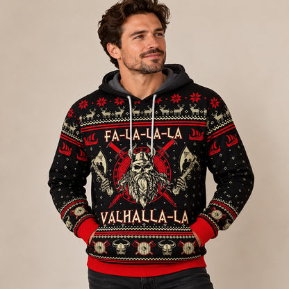Kersttrui voor heren met vikingdesign - Als trui, hoodie of vest