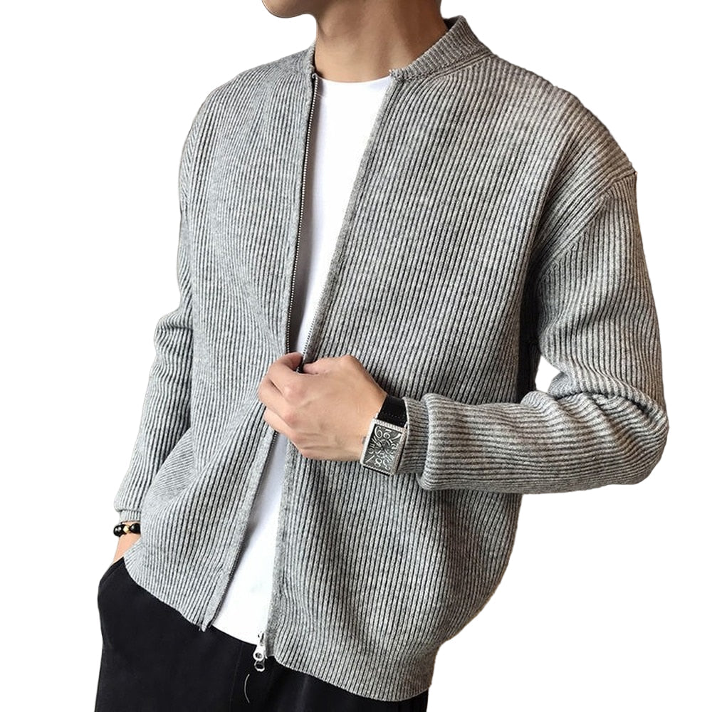 Klassiek Geribbeld Vest met Ritssluiting voor Heren - Comfortabele Stijl