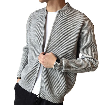 Klassiek Geribbeld Vest met Ritssluiting voor Heren - Comfortabele Stijl