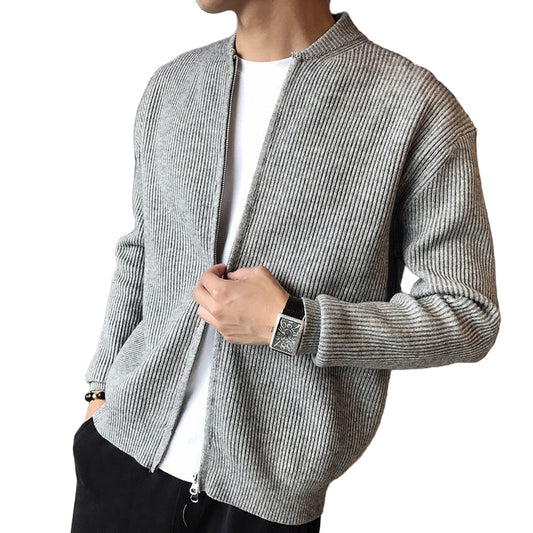 Klassiek Geribbeld Vest met Ritssluiting voor Heren - Comfortabele Stijl