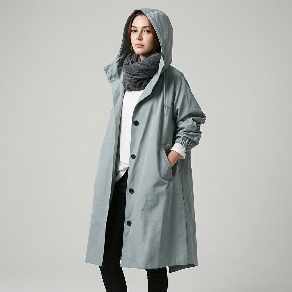 Klassieke trenchcoat met capuchon