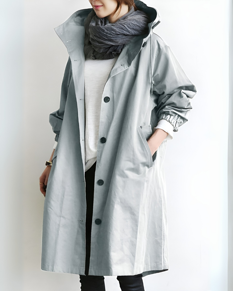 Klassieke trenchcoat met capuchon