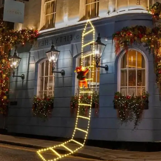 Klimmende kerstman - LED-kerstdecoratie