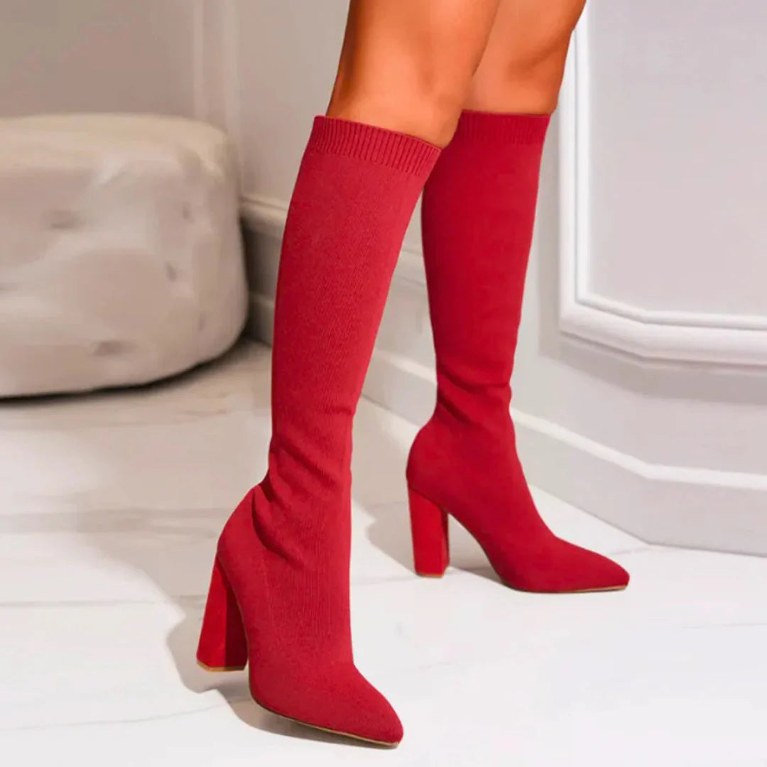 Kniehoge stretchlaarzen voor dames