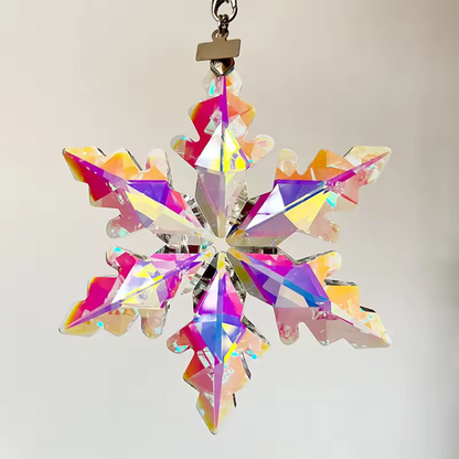 Kristallen sneeuwvlok ornament