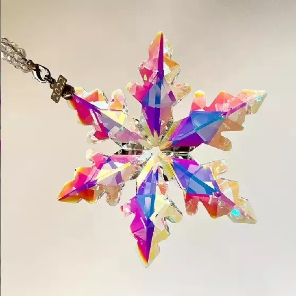 Kristallen sneeuwvlok ornament