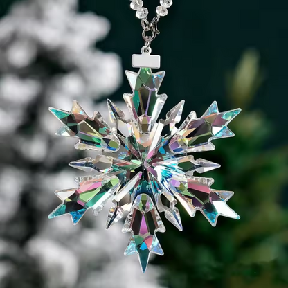 Kristallen sneeuwvlok ornament