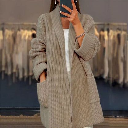 Lang damesvest voor de herfst en winter