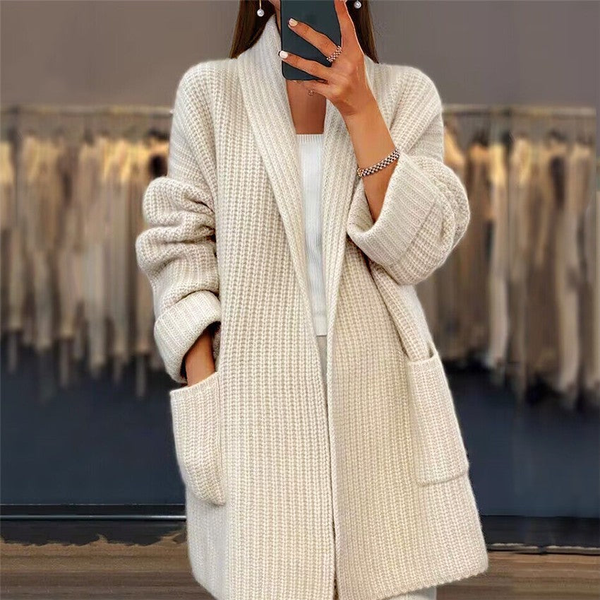 Lang damesvest voor de herfst en winter