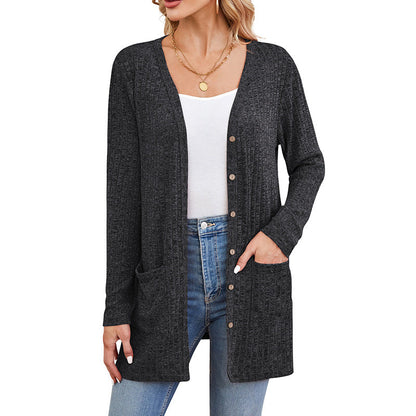 Lang geribbeld vest