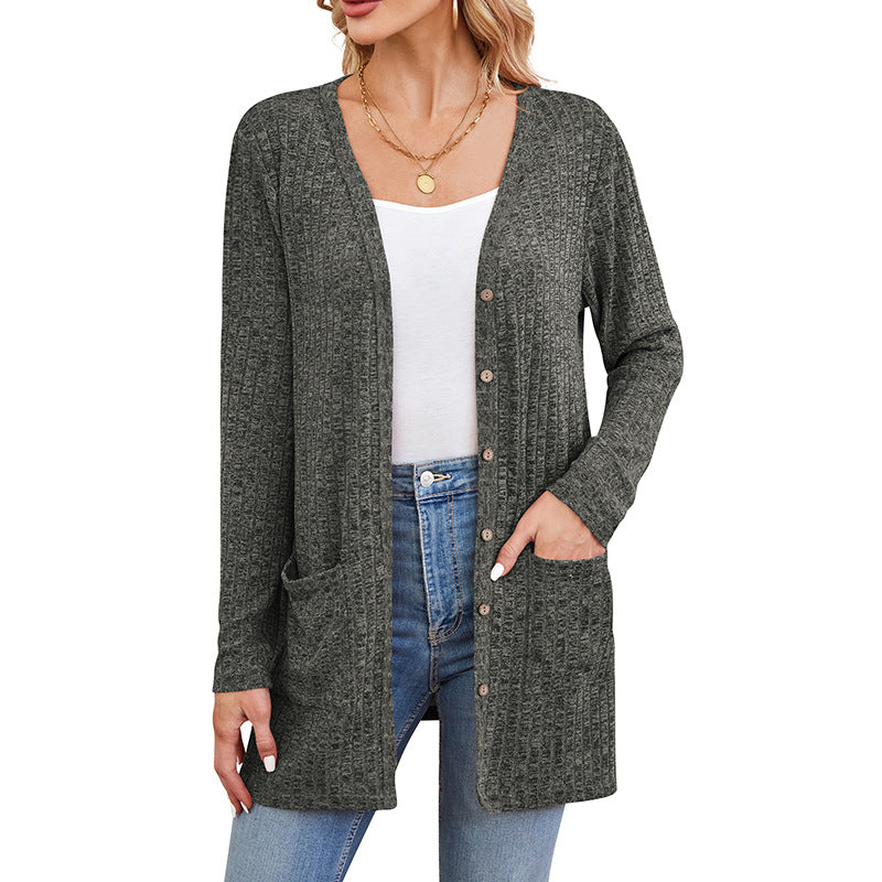 Lang geribbeld vest