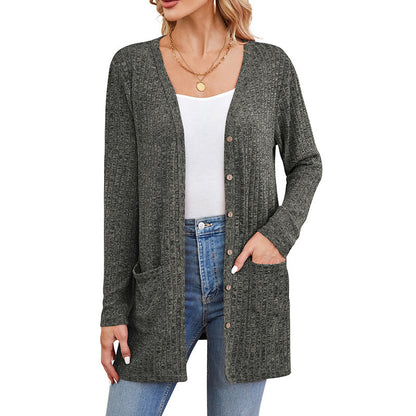 Lang geribbeld vest