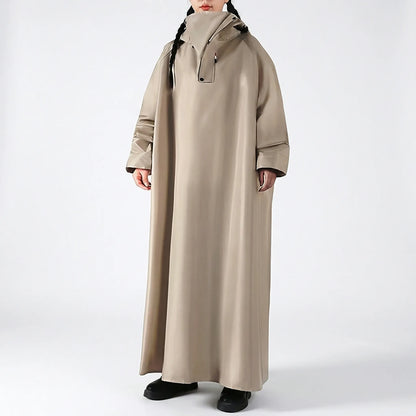 Lange regenjas met capuchon