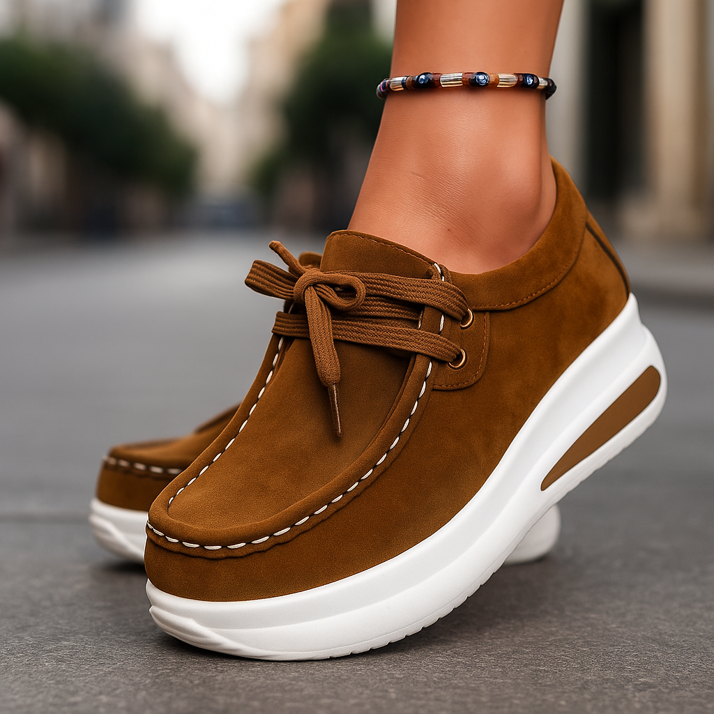 Image of Lauren | Dames Platform Veterschoenen Casual Schoenen