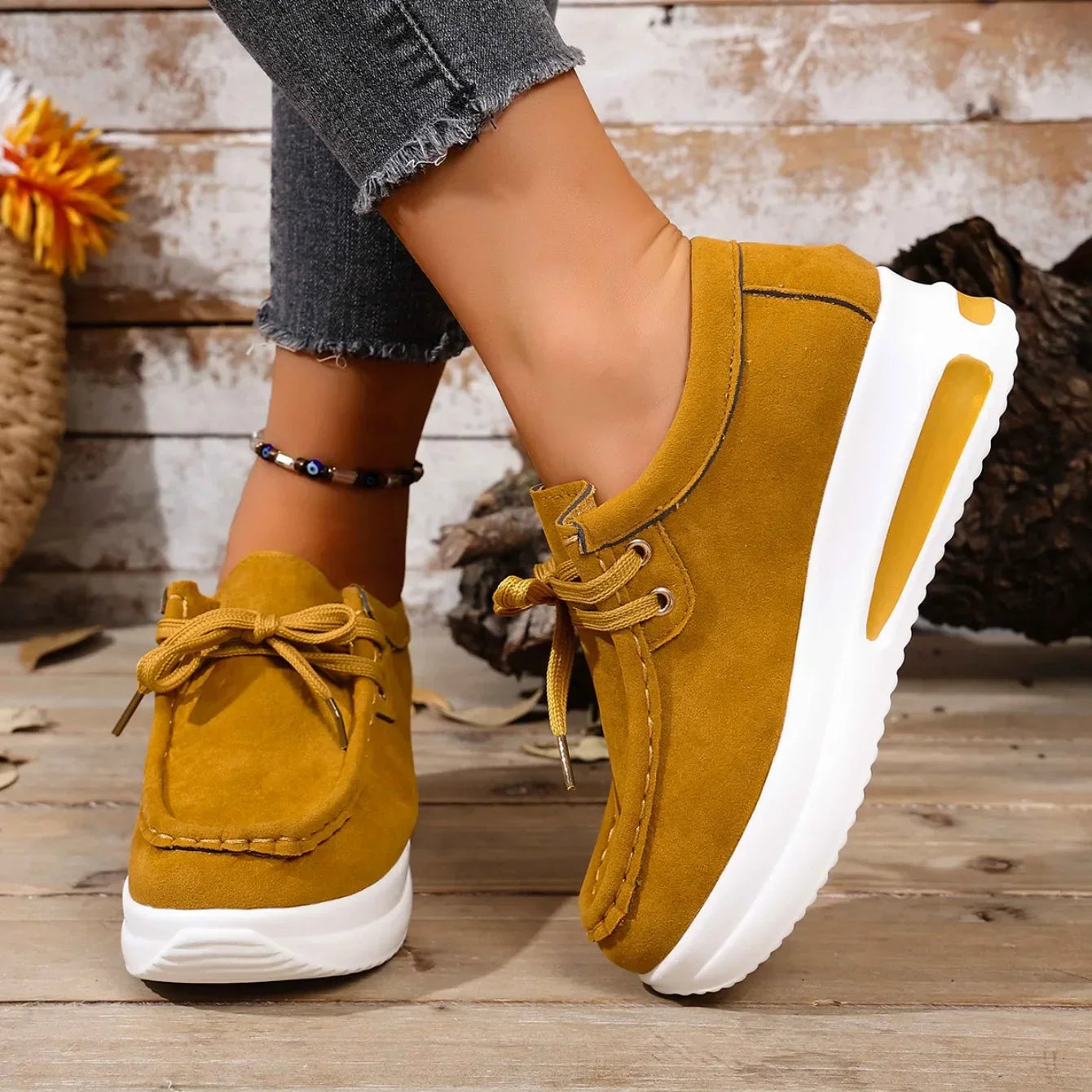 Image of Lauren | Dames Platform Veterschoenen Casual Schoenen