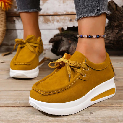 Image of Lauren | Dames Platform Veterschoenen Casual Schoenen