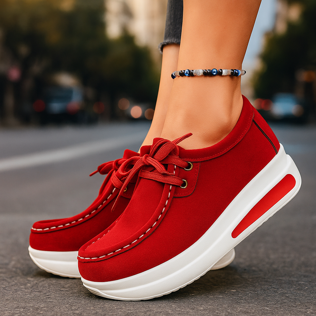 Image of Lauren | Dames Platform Veterschoenen Casual Schoenen