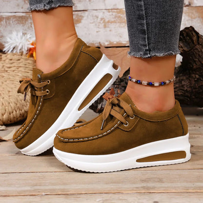 Image of Lauren | Dames Platform Veterschoenen Casual Schoenen
