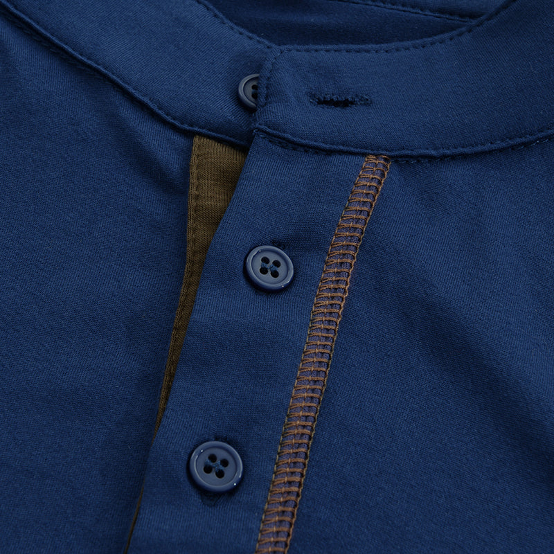 Image of Lawrence | Heren Henley T-shirt met Zak