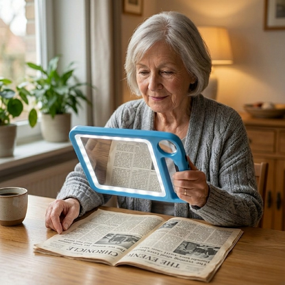 Led-loep met standaard en twee vergrotingen