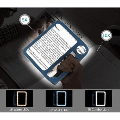 Led-loep met standaard en twee vergrotingen