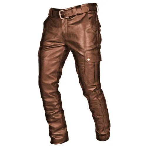 Leren motorbroek voor heren