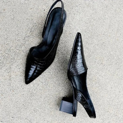 Image of Liza | Dames Slingback Hakken met Blokhak
