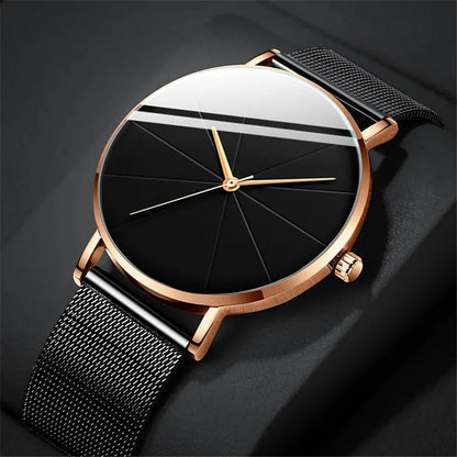 Luxe Herenhorloge met Opvallende Wijzerplaat-Accenten