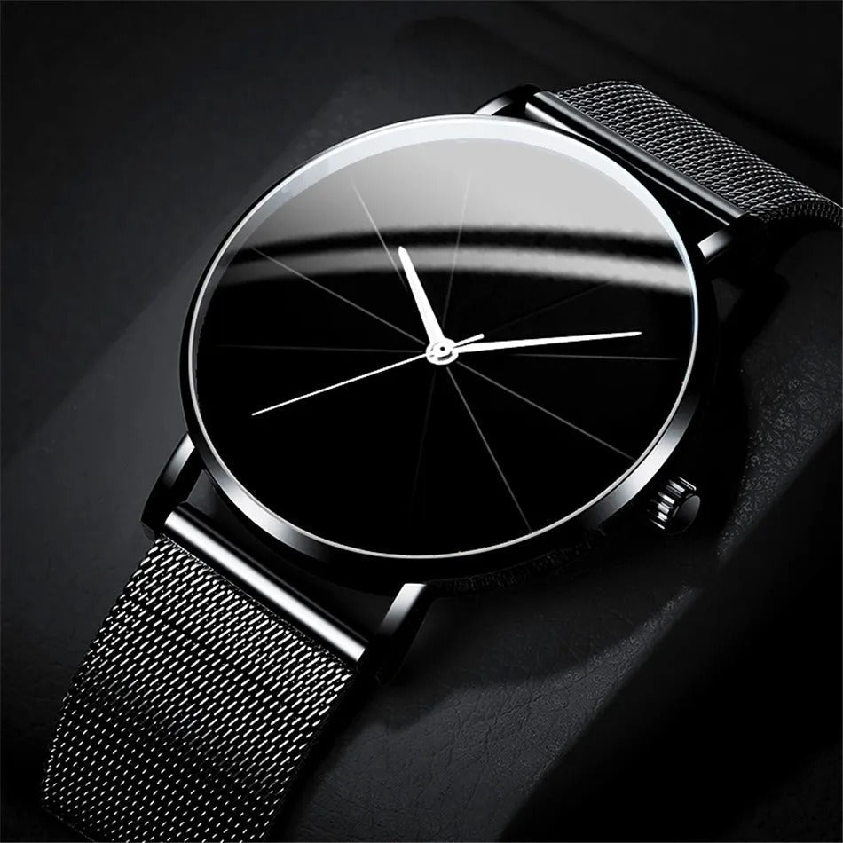 Luxe Herenhorloge met Opvallende Wijzerplaat-Accenten